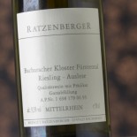 Ratzenberger Bacharacher Kloster Fürstental Riesling Auslese 
